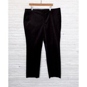 Lauren Ralph Lauren Pants Womens 18W Black Velour Straight Leg Business Casual